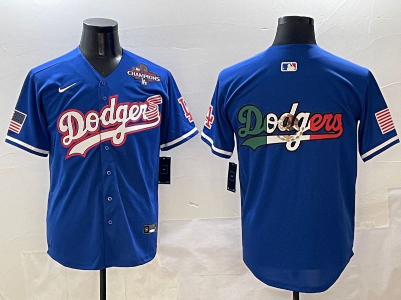 Men Los Angeles Dodgers Blank Blue Second generation Joint Name Nike 2025 MLB Jersey style 9